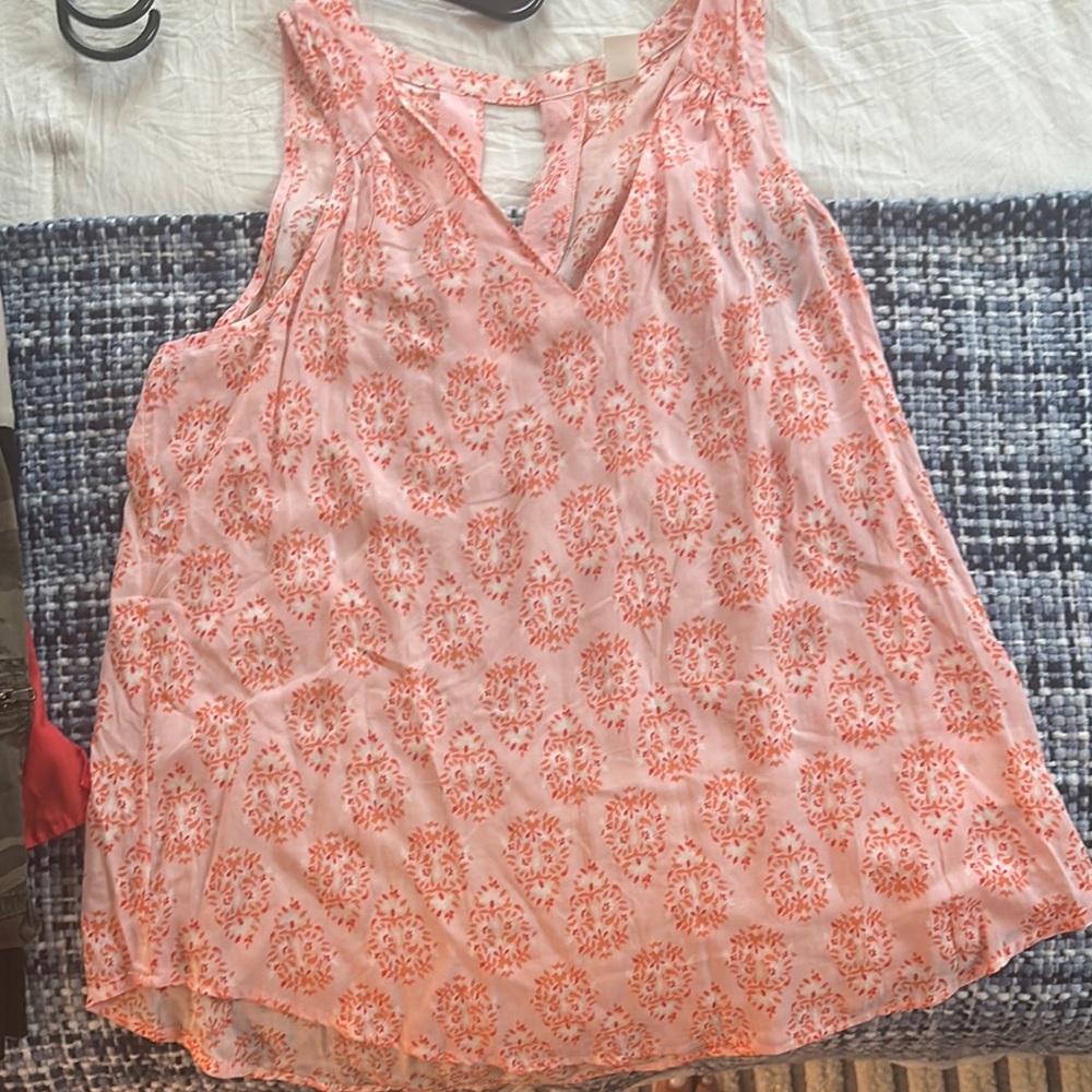 Old Navy Floral Tank Top - Pink and Orange
